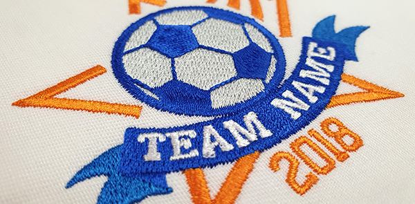 Wilcom embroidery with team names