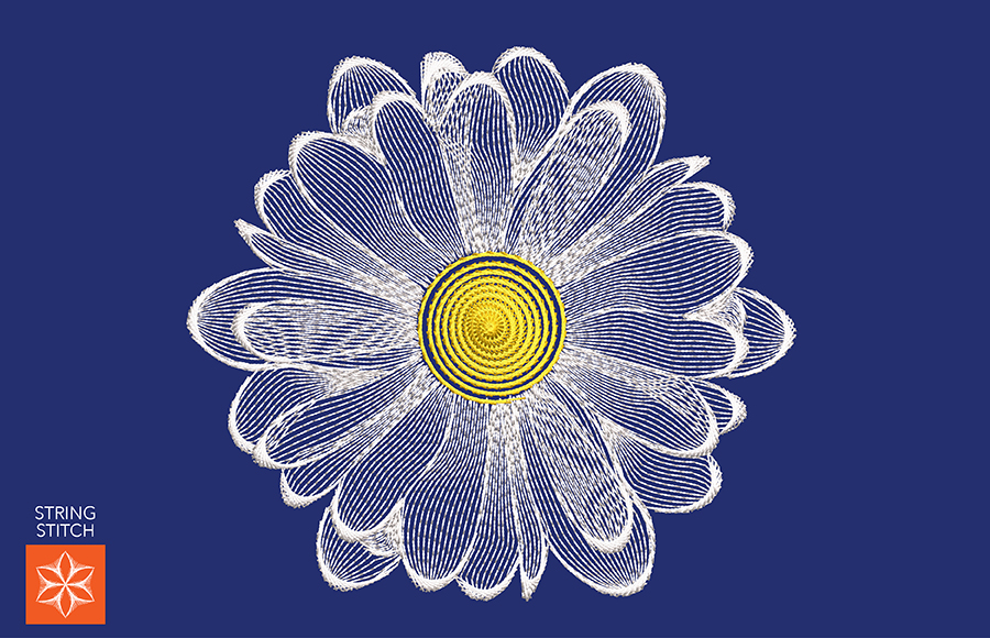 String Stitch Daisy Flower